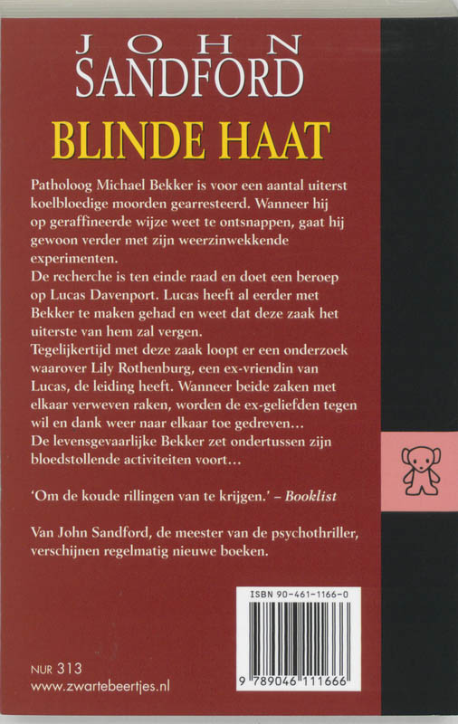 Blinde Haat achterkant