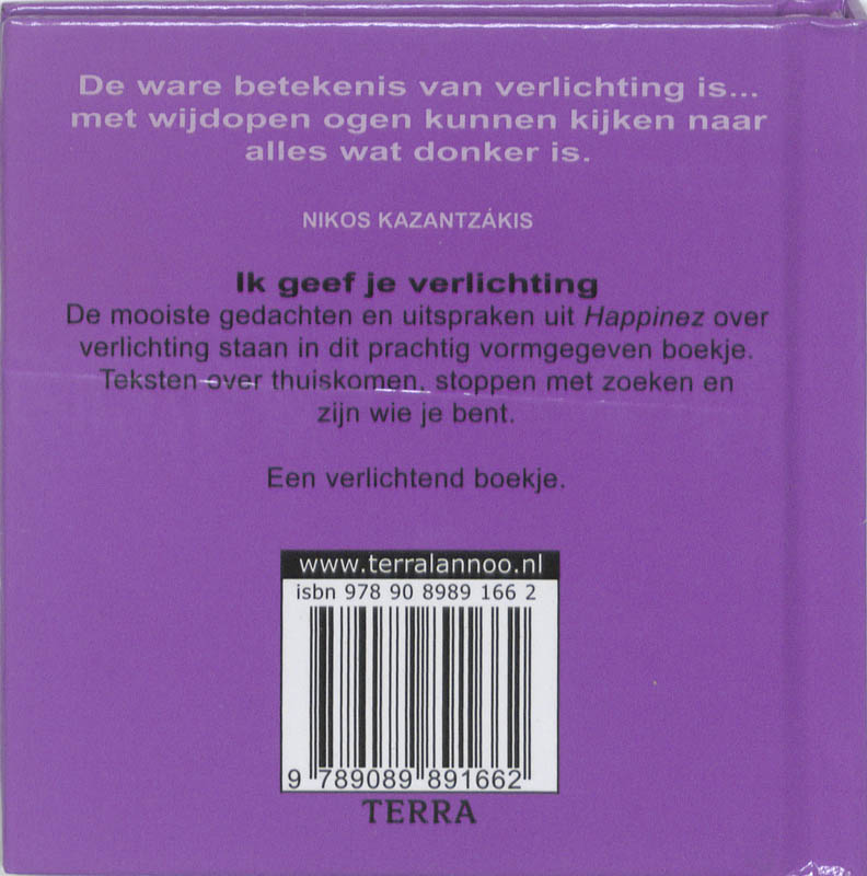 Ik geef je verlichting / Happinez Ik geef je verlichting / Happinez achterkant