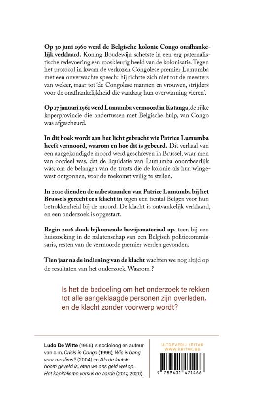De moord op Lumumba achterkant