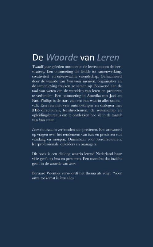 De waarde van leren achterkant