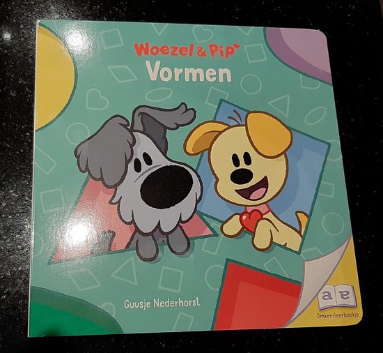 Woezel&Pip - omkeerboek hardkarton - woorden en vormen - vorm en woordjes leren - kinderboek