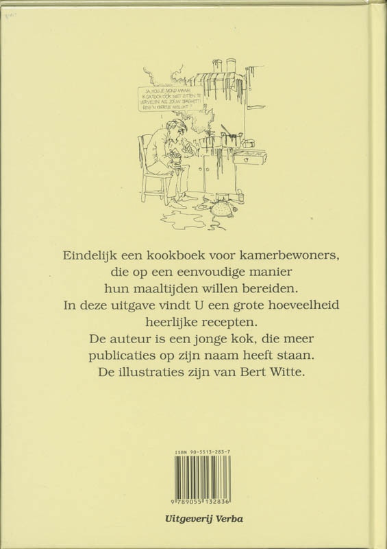 Eenvoudig kookboek voor kamerbewoners achterkant