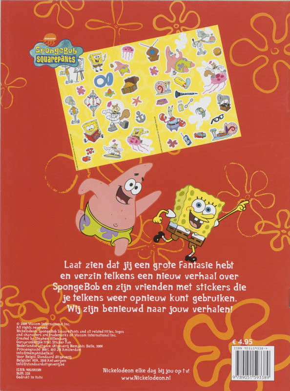 SpongeBob stickeravonturen achterkant