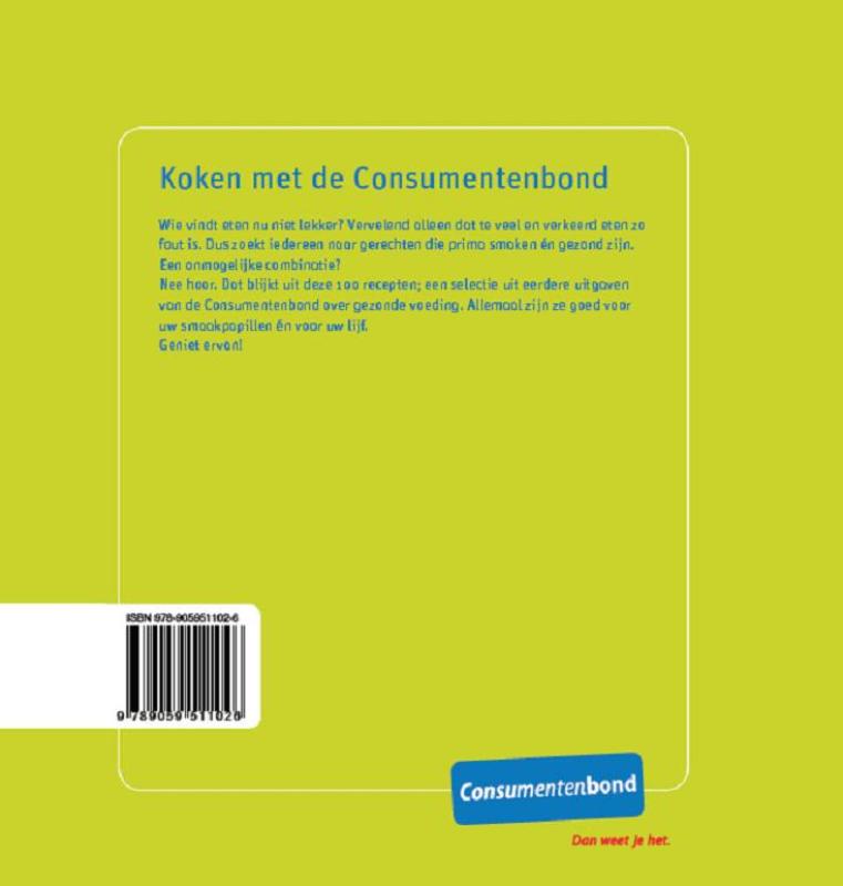 Koken Met De Consumentenbond achterkant