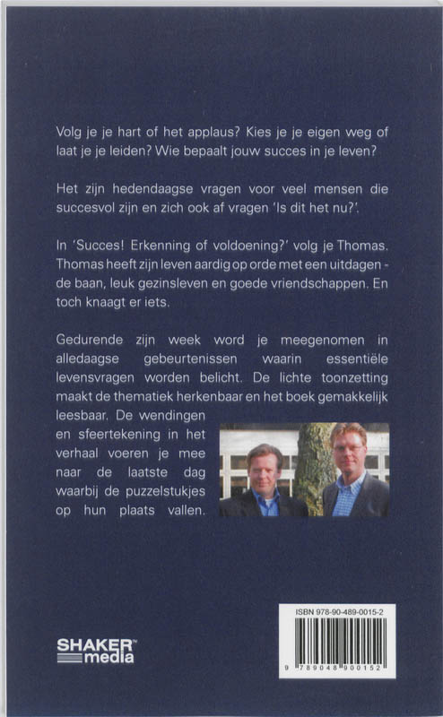 Succes! Erkenning of voldoening? achterkant