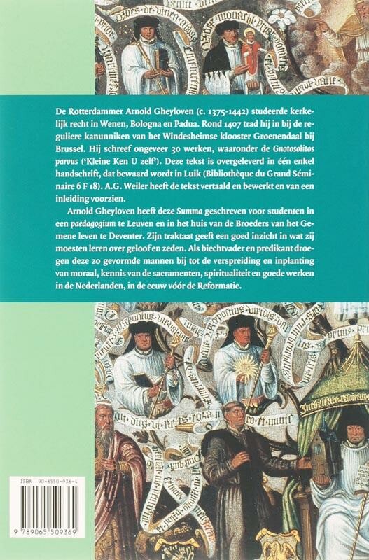 Het morele veld van de Moderne Devotie, weerspiegeld in de Gnotosolitos parvus van Arnold Gheyloven van Rotterdam, 1423 / Middeleeuwse studies en bronnen / 96 achterkant
