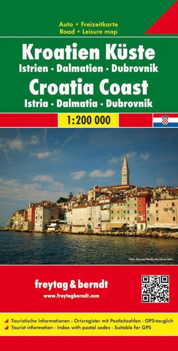 F&B Wegenkaart Kroatische Kust, Istrië, Dalmatië / F&B Wegenkaarten