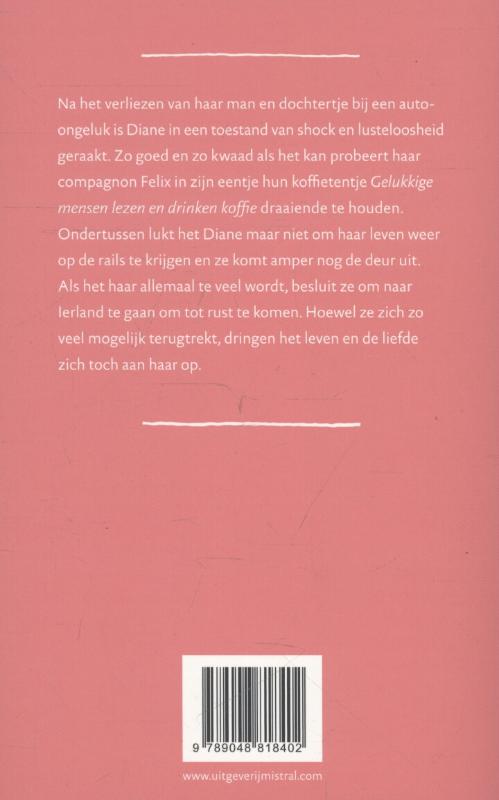 Gelukkige mensen lezen en drinken koffie Gelukkige mensen lezen en drinken koffie achterkant