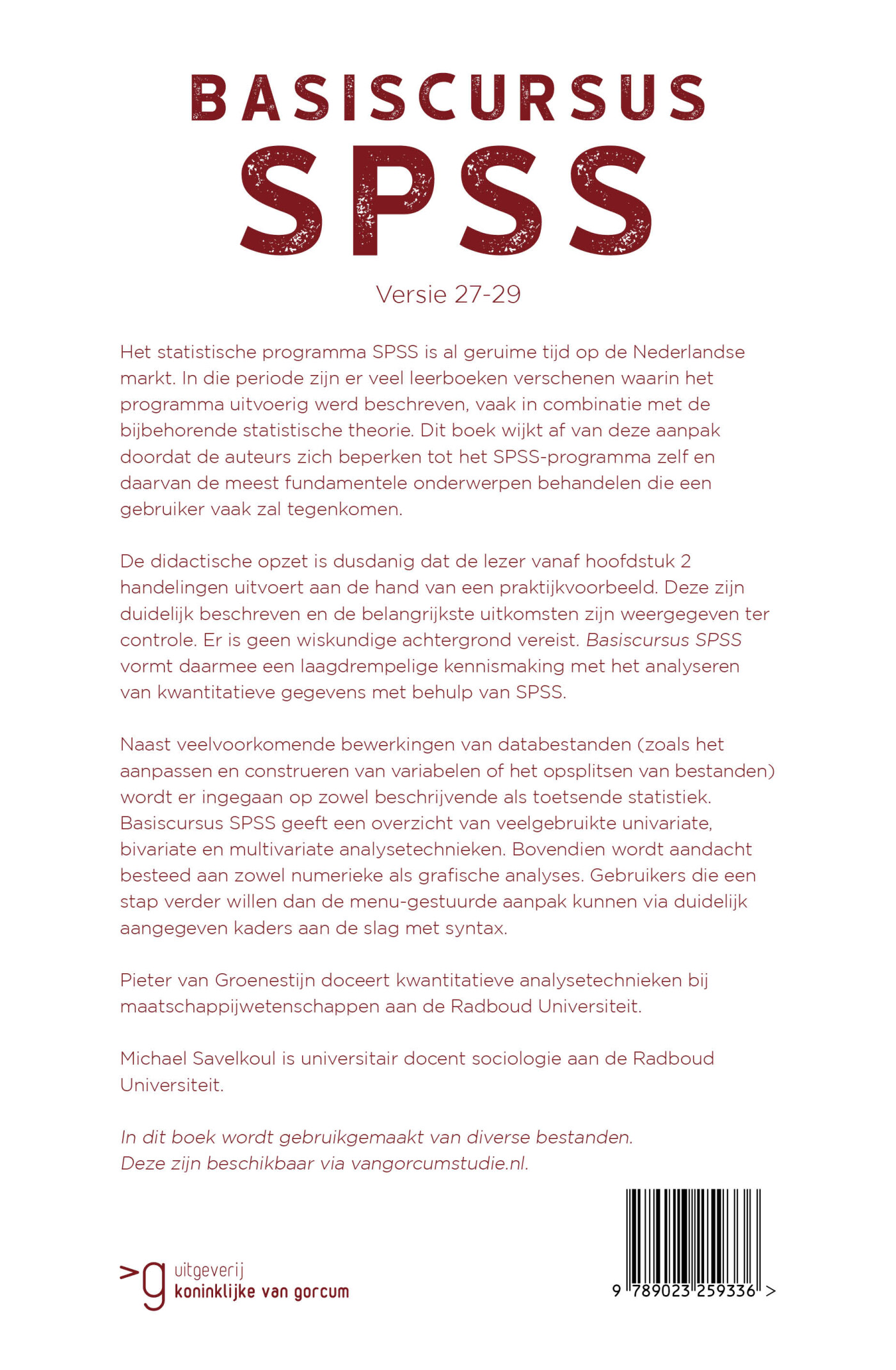 Basiscursus SPSS achterkant