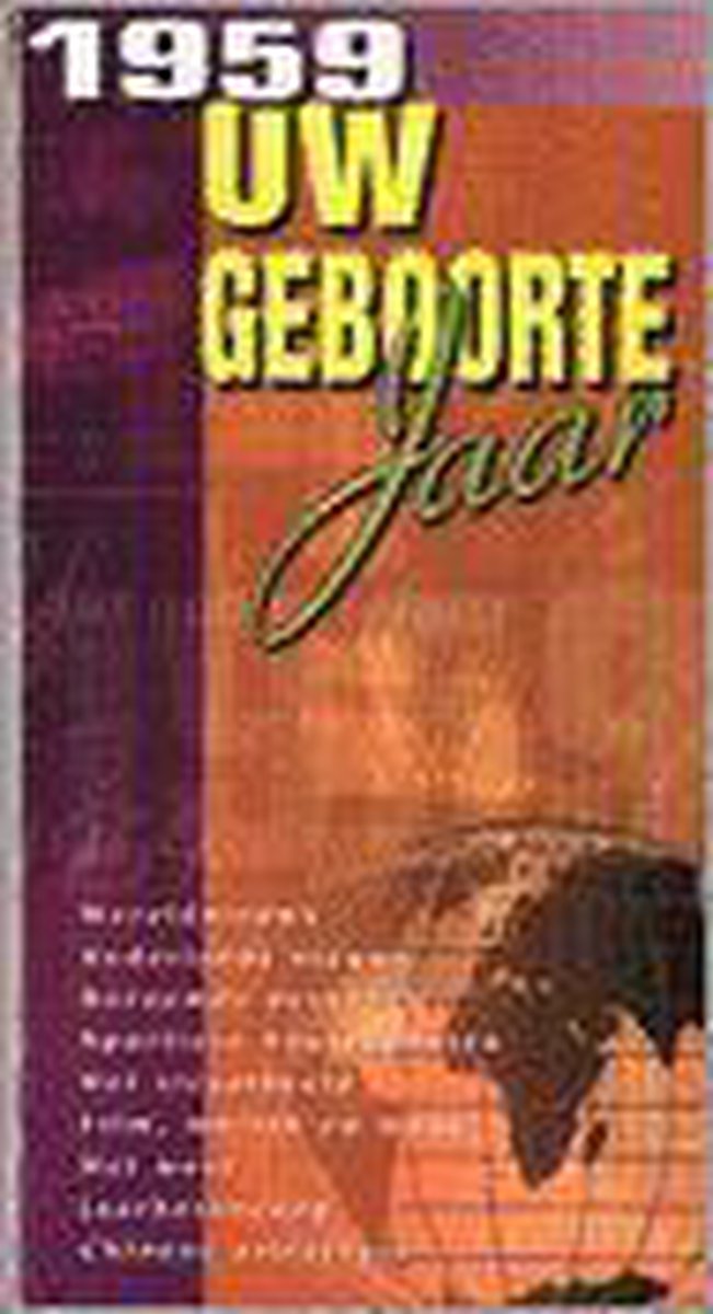 Uw geboortejaar 1959