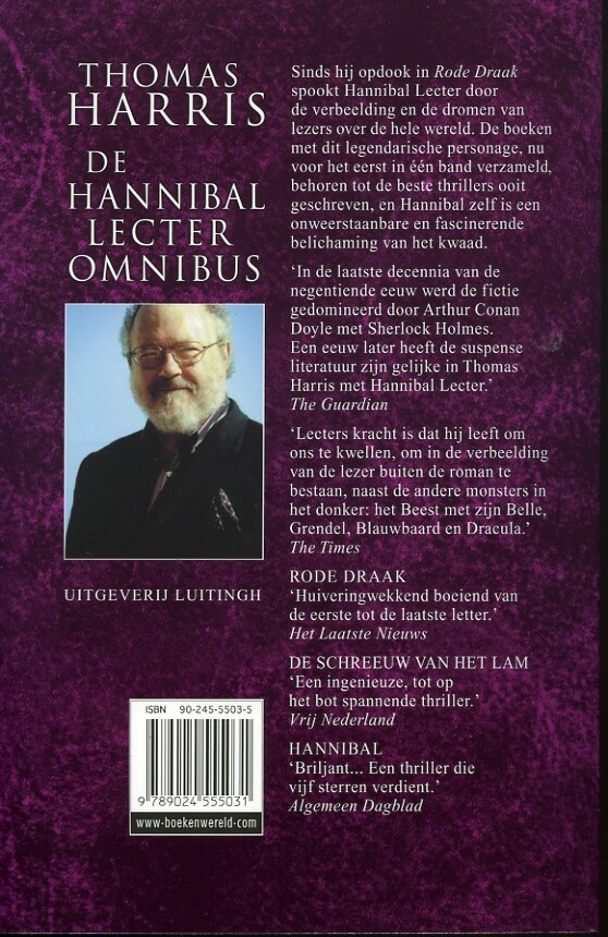 De Hannibal Lecter Omnibus achterkant