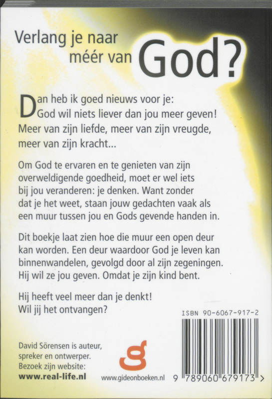 Ervaar God achterkant