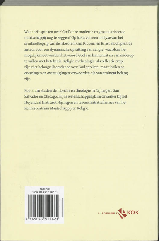 Spreken over God Spreken over God achterkant