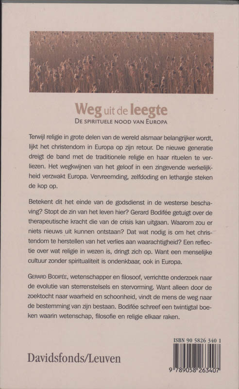 Weg Uit De Leegte achterkant