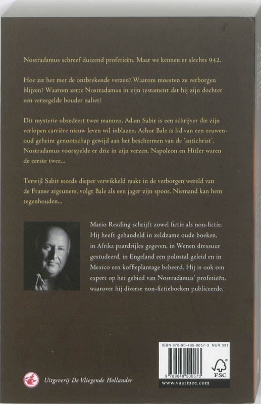 Het Nostradamuscomplot / Nostradamus trilogie / 1 Het Nostradamuscomplot / Nostradamus trilogie / 1 achterkant