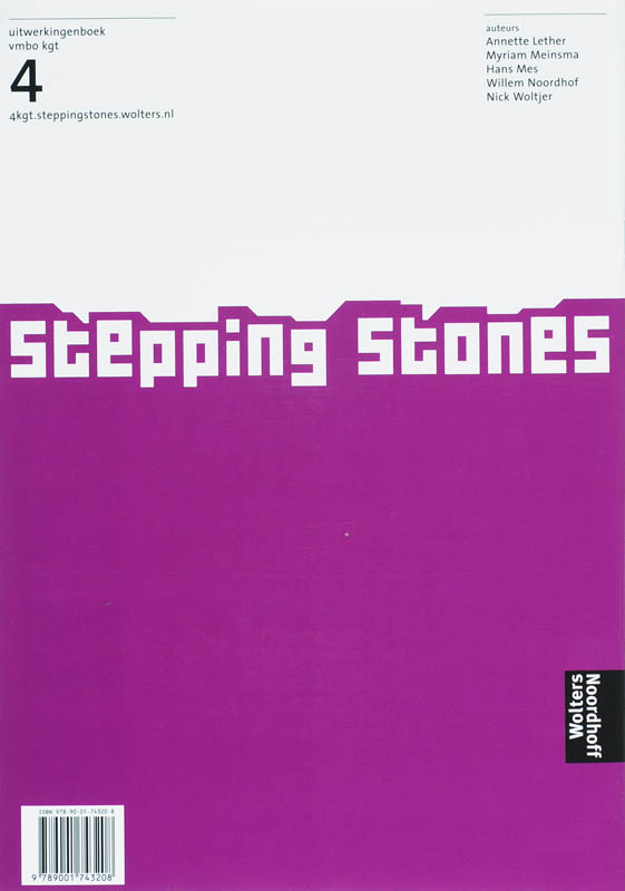 Uitwerkingenboek 4 vmbo kgt stepping stones achterkant