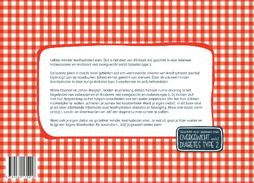 Eet lekker minder koolhydraten / Word je eigen dietist achterkant
