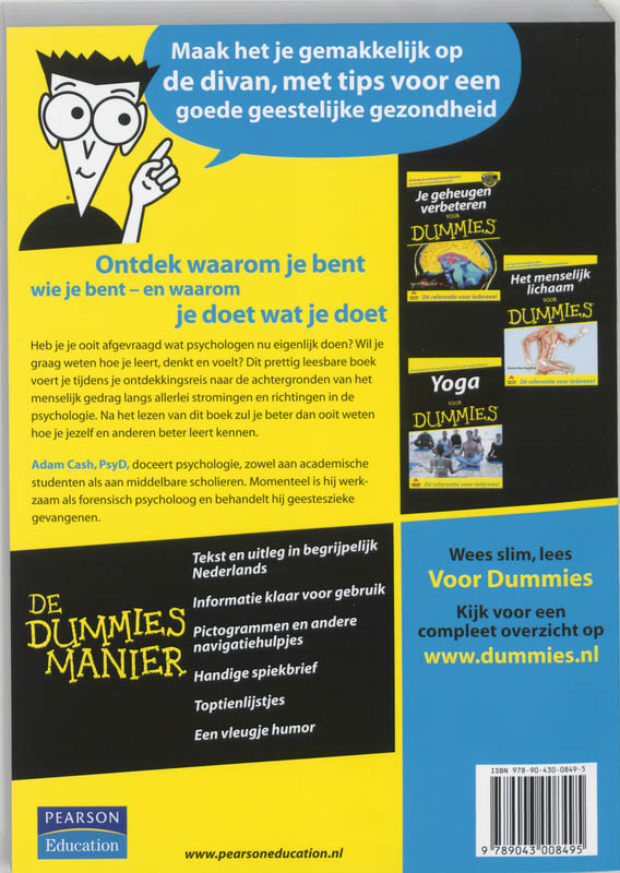Psychologie voor Dummies / Voor Dummies Psychologie voor Dummies / Voor Dummies achterkant
