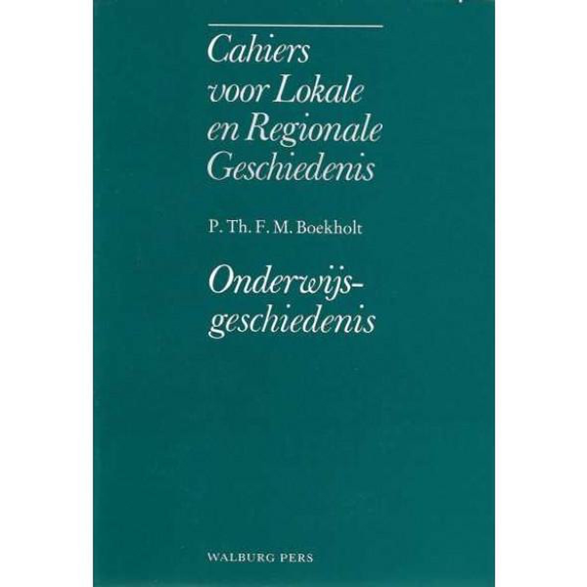 ONDERWIJSGESCHIEDENIS.