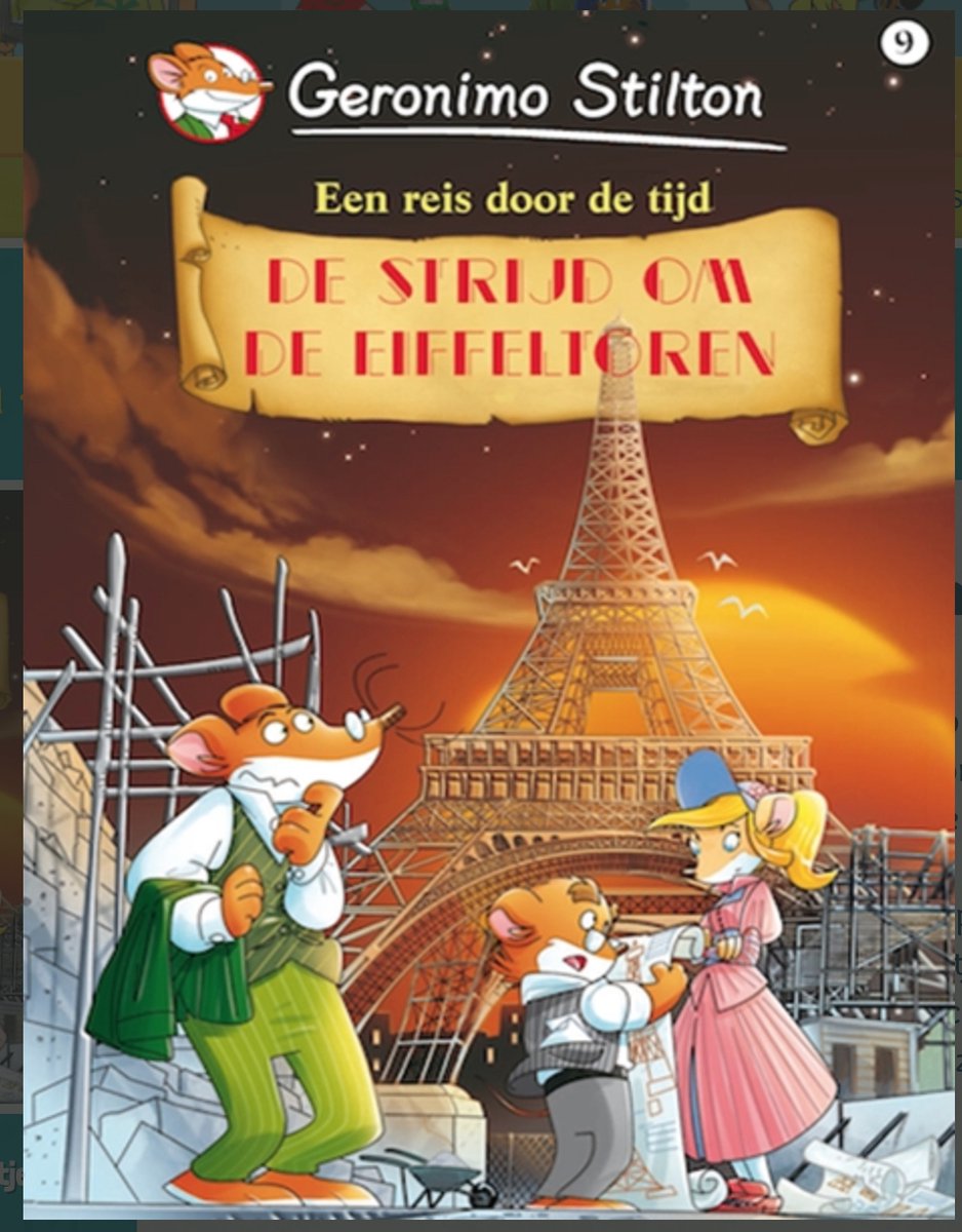 boekenbalie_9789464290592_cover Geronimo Stilton strip - De strijd om de Eiffeltoren