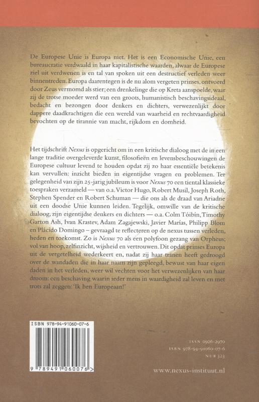 De terugkeer van Europa / Nexus / 70 achterkant