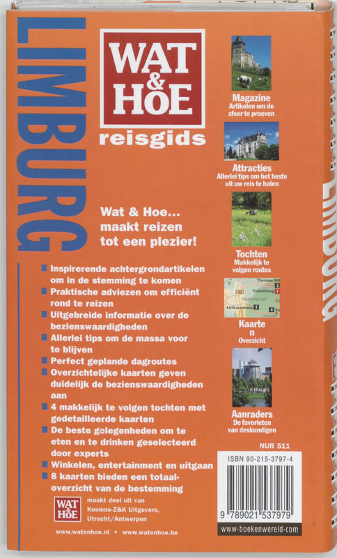 Wat & Hoe reisgids Limburg achterkant