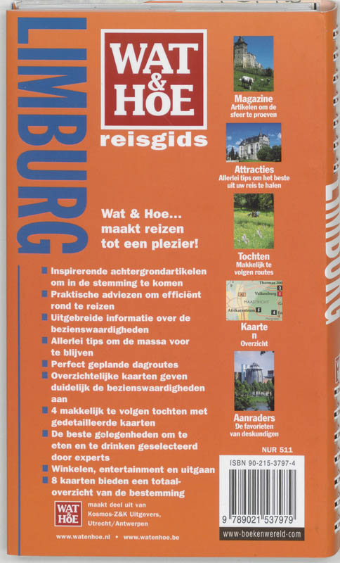 Wat & Hoe reisgids Limburg / Wat & Hoe reisgids achterkant