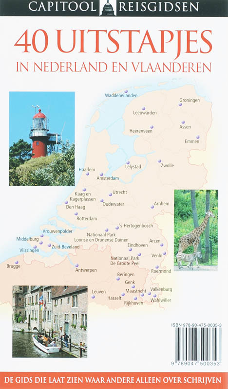 Capitool reisgidsen - 40 Uitstapjes in Nederland en Vlaanderen achterkant