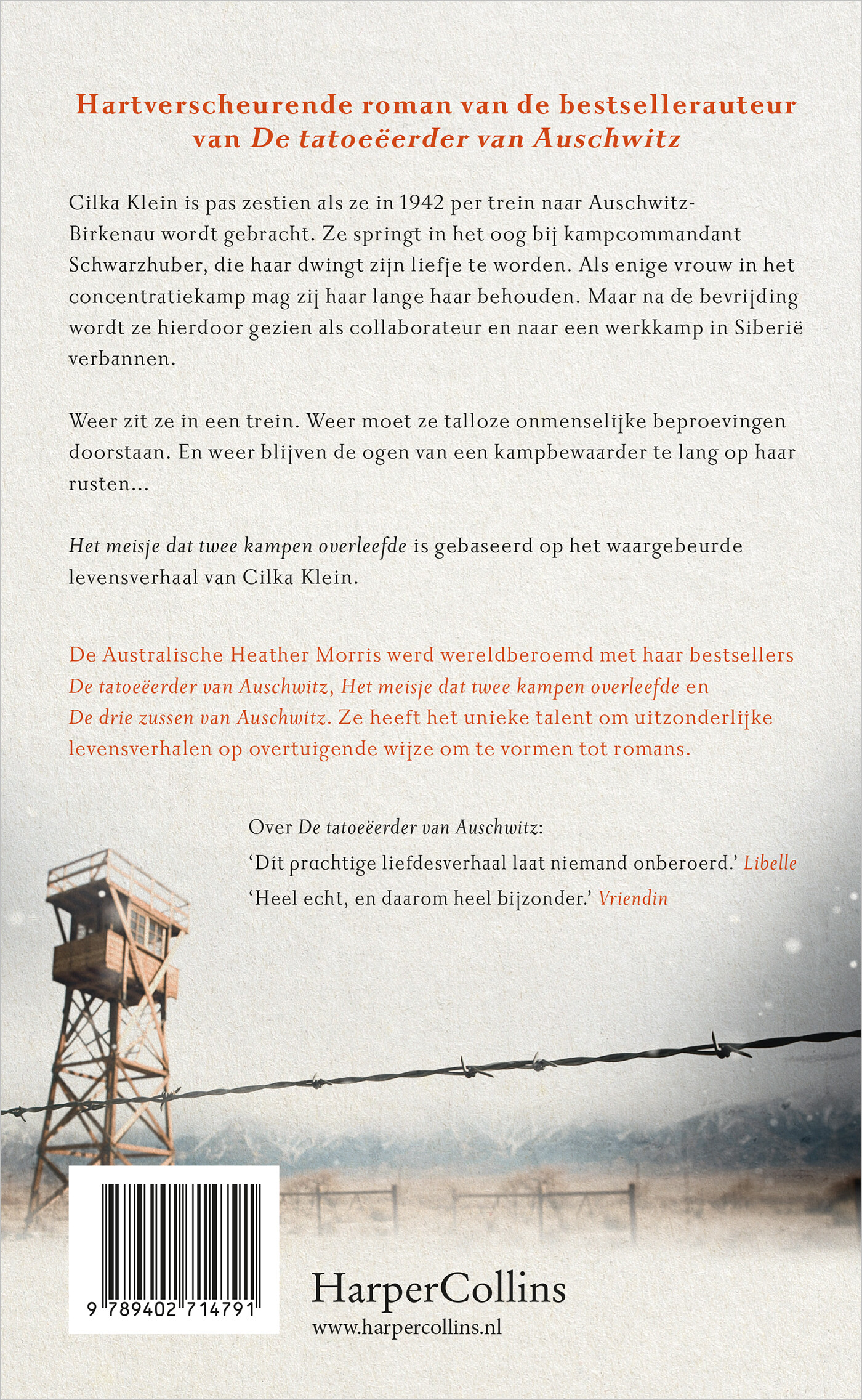 Het meisje dat twee kampen overleefde / De tatoeëerder van Auschwitz / 2 achterkant