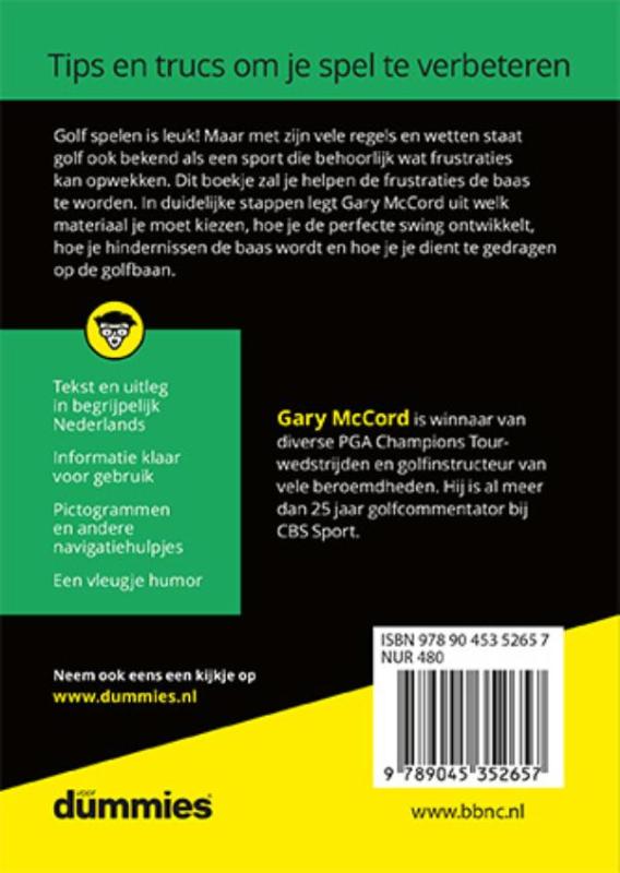 De kleine Golf voor Dummies / Voor Dummies achterkant