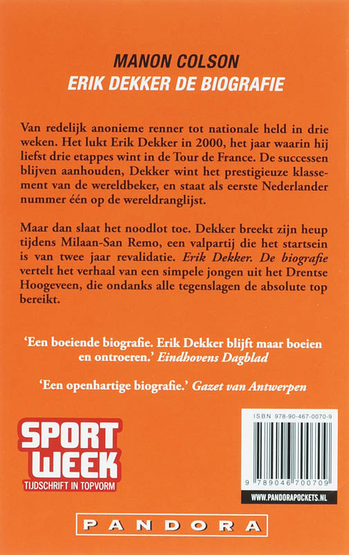 Erik Dekkerde Biografie achterkant