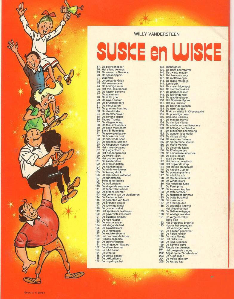 Suske en Wiske sony-san achterkant
