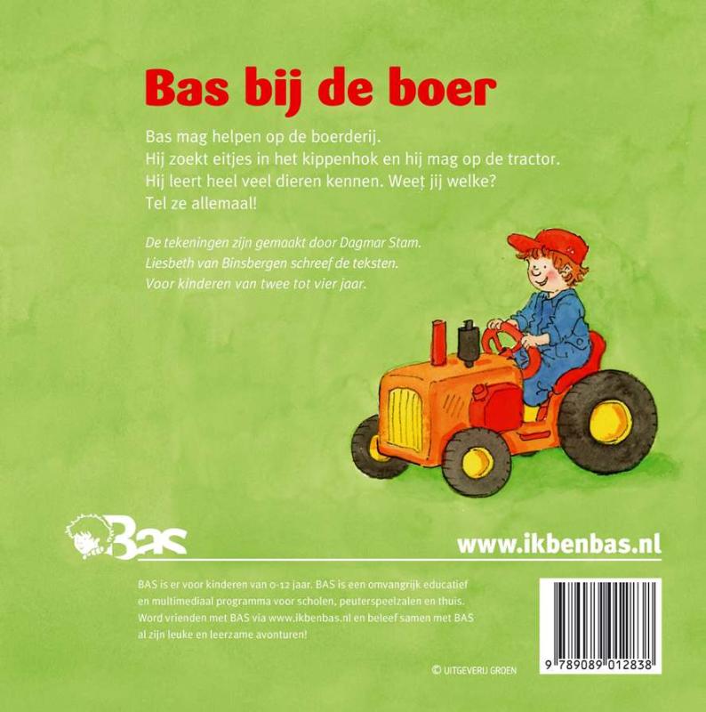 Bas bij de boer achterkant