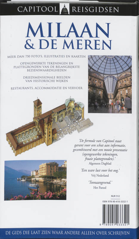 Capitool reisgidsen Milaan & de meren / Capitool reisgidsen Capitool reisgidsen Milaan & de meren / Capitool reisgidsen achterkant