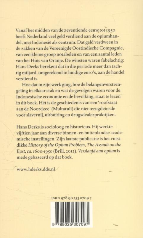 Verslaafd aan opium achterkant