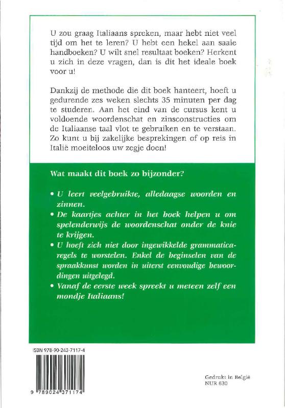 Snel en vlot Italiaans leren spreken en begrijpen / Learn it yourself Snel en vlot Italiaans leren spreken en begrijpen / Learn it yourself achterkant
