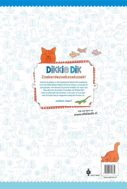 Dikkie Dik  -   Reuzenzoekboek achterkant