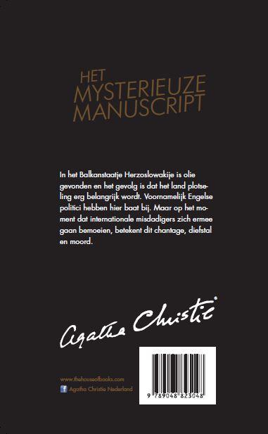 Agatha Christie  -   Het mysterieuze manuscript achterkant