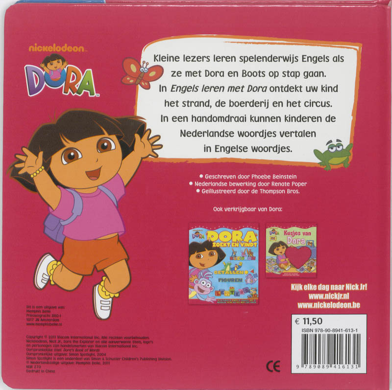 Engels leren met Dora / Dora achterkant