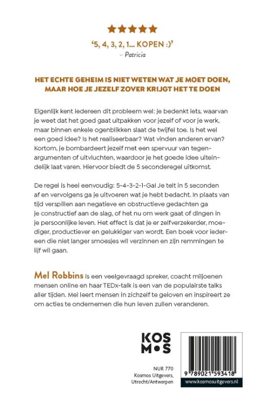 De 5 seconderegel De 5 seconderegel achterkant