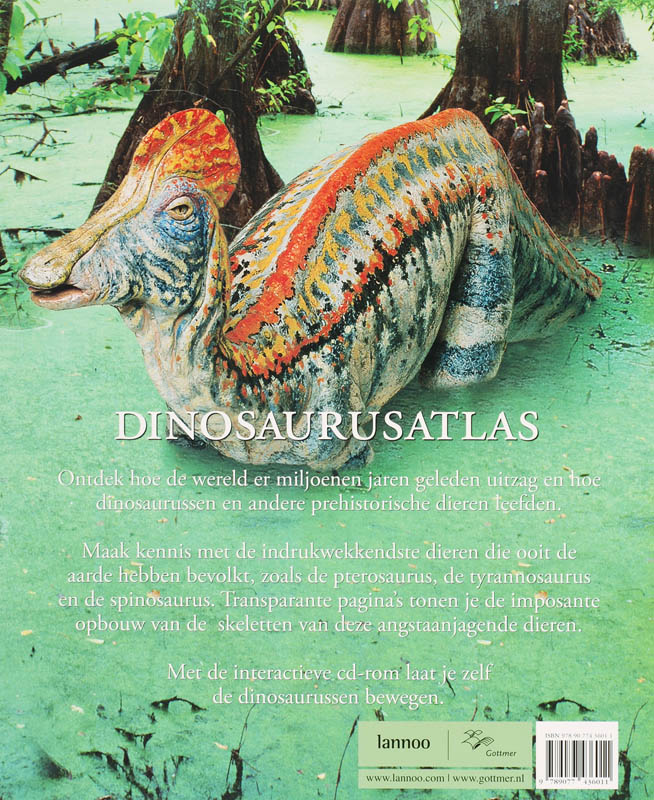 Dinosaurusatlas + Cd-Rom achterkant