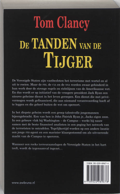 De tanden van de tijger achterkant