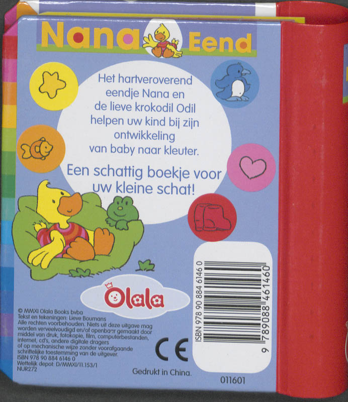 Nana eend kent de kleuren achterkant