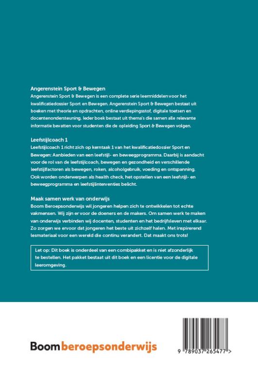 Leefstijlcoach 1 | combipakket / Angerenstein SB achterkant