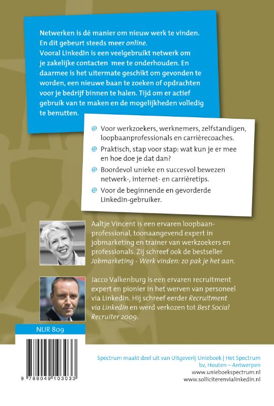 Solliciteren via LinkedIn Solliciteren via LinkedIn achterkant