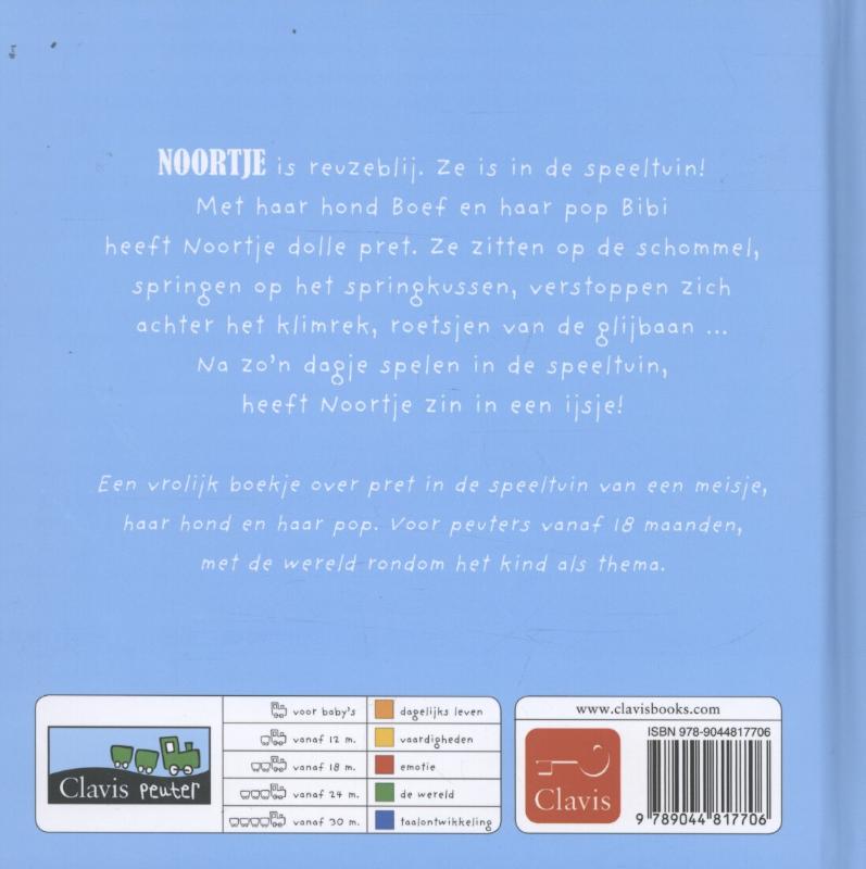 Noortje in de speeltuin / Clavis peuter achterkant