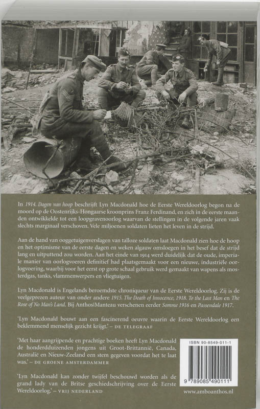 1914 Dagen van hoop 1914 Dagen van hoop achterkant