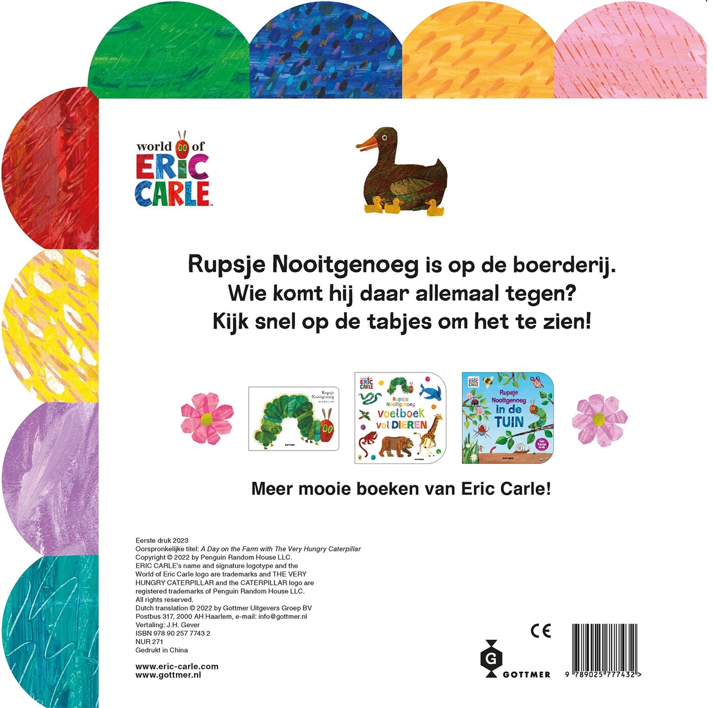 Een dagje op de boerderij met Rupsje Nooitgenoeg / Rupsje Nooitgenoeg achterkant