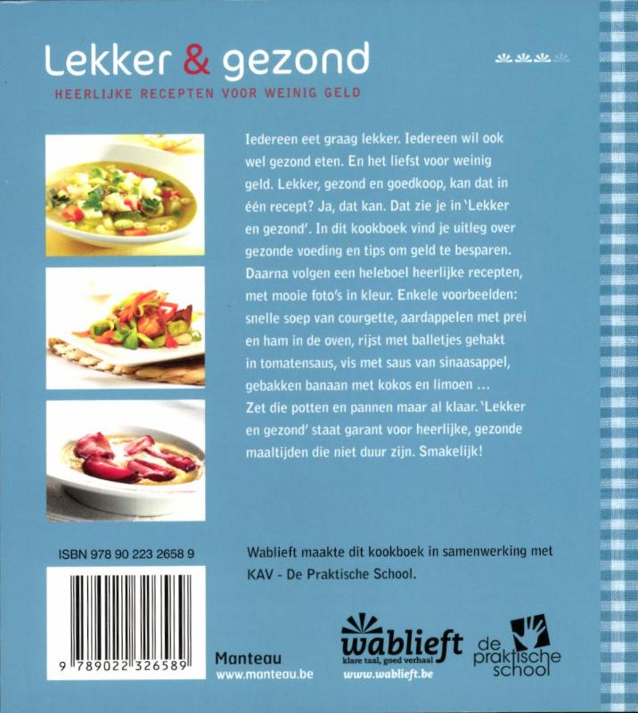 Wablieft - Lekker & gezond achterkant