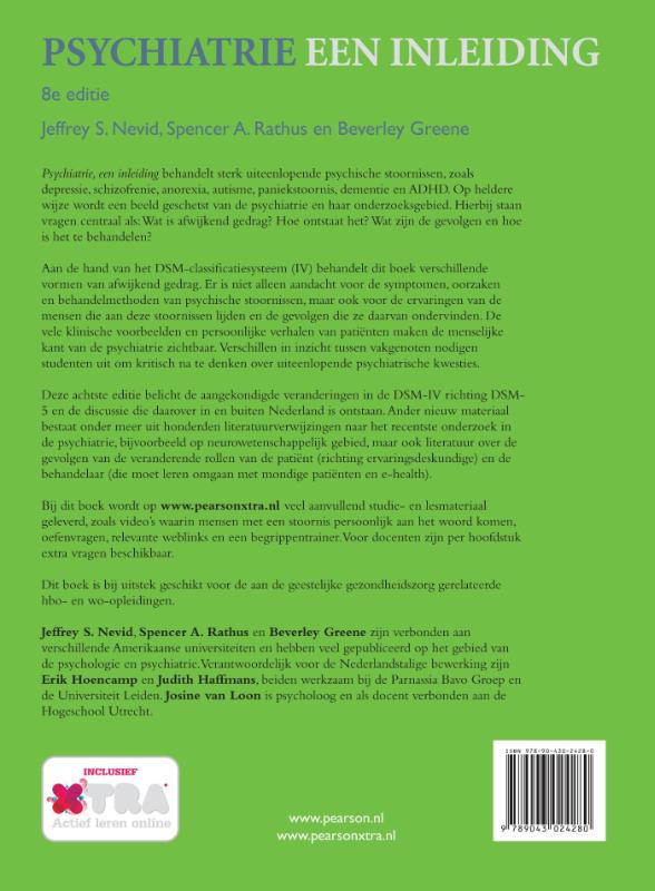 Psychiatrie Psychiatrie achterkant